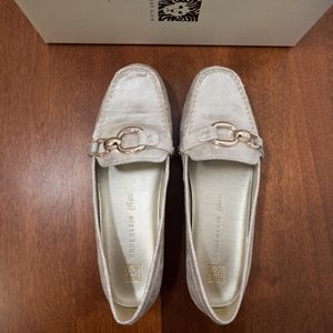 New Anne Klein Myles iFlex Shoes Light Gold/Silver